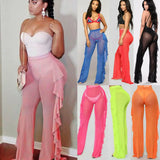 Wide Leg Trousers Bikini Cover-Up