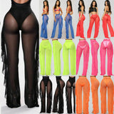 Wide Leg Trousers Bikini Cover-Up