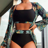 Bikini Suit with Long-Sleeved Cover-Up