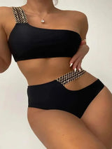 Mesh Sequin One Piece Swimsuit