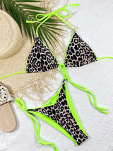 Backless Triangle Bikini Set