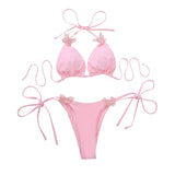 Strappy Lace-up Bikini Swimsuit
