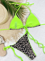 Backless Triangle Bikini Set