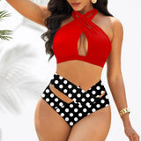 Two Piece Solid Swimwear Bikini Set