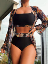 Bikini Suit with Long-Sleeved Cover-Up