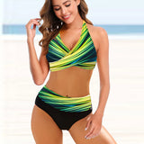 Women's Stripe Bikini Swimsuit
