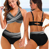 Women's Stripe Bikini Swimsuit