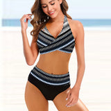 Women's Stripe Bikini Swimsuit
