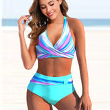 Women's Stripe Bikini Swimsuit