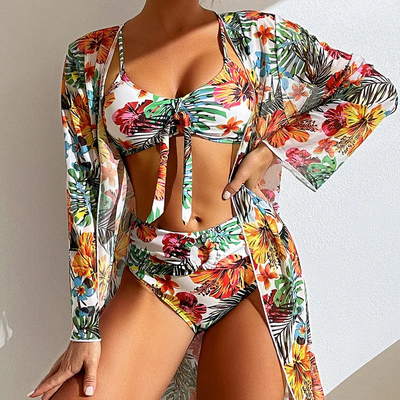 3-Piece Swimsuit with Cover-up