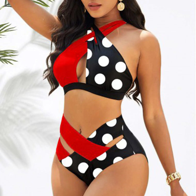 Two Piece Solid Swimwear Bikini Set