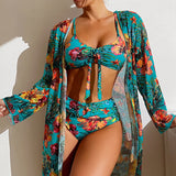 3-Piece Swimsuit with Cover-up