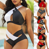 Two Piece Solid Swimwear Bikini Set